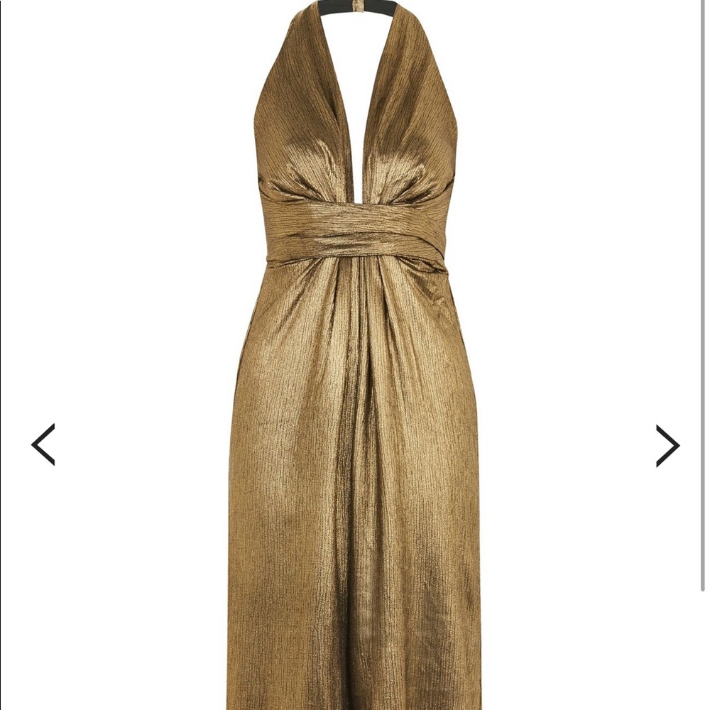 Topshop gold jumpsuit